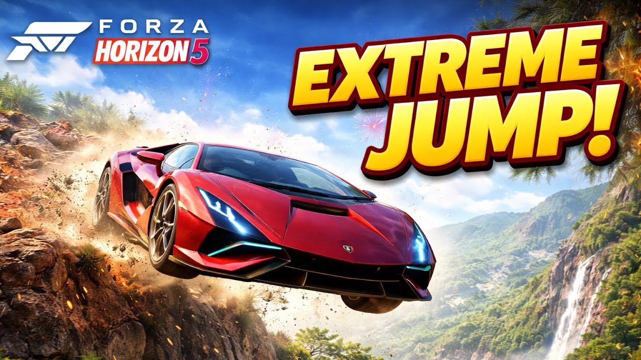 What happens if you throw a Lamborghini off a huge mountain in Forza Horizon 5?😲