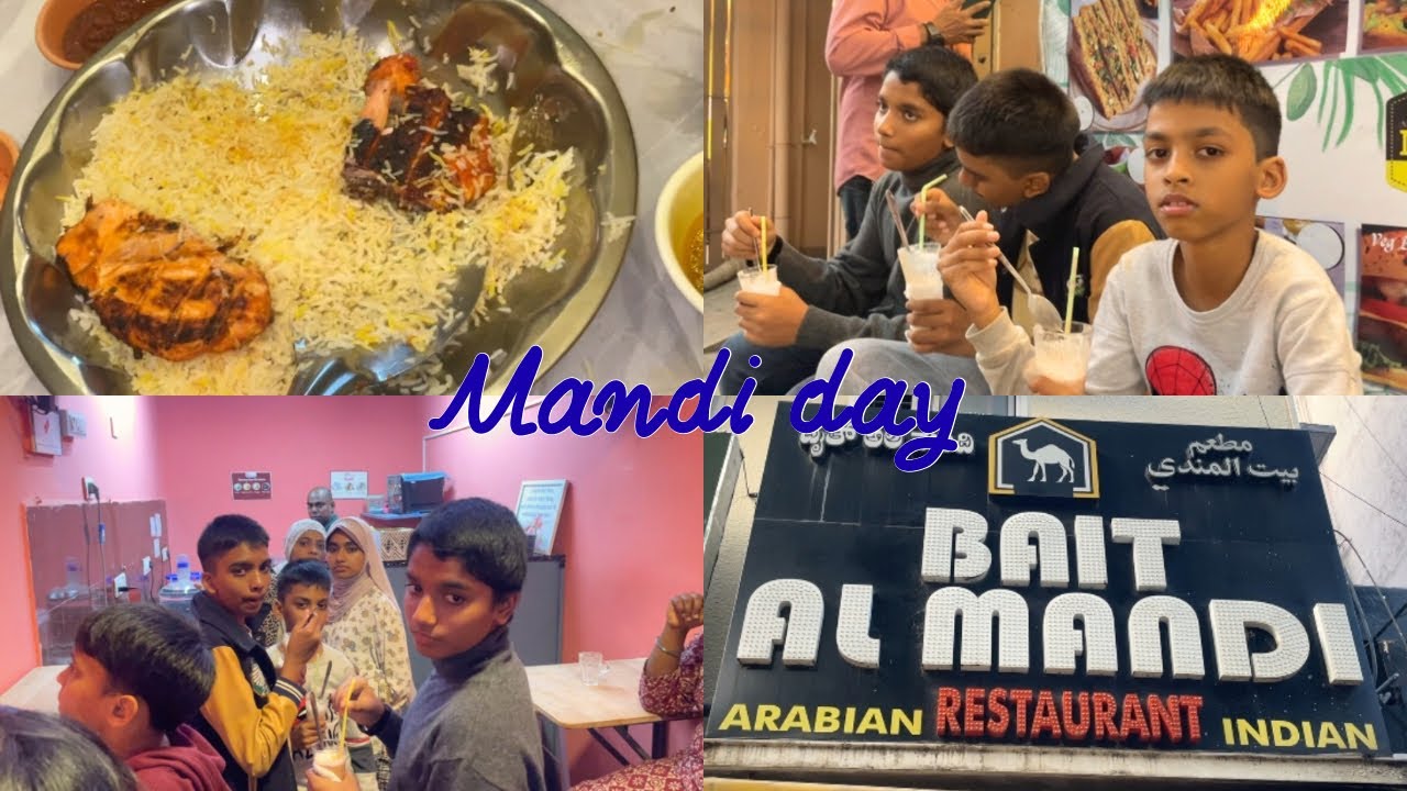 Bait Al Mandi Restaurant | lazy cat in menu | mutton Mandi in late lunch | falooda without kids 