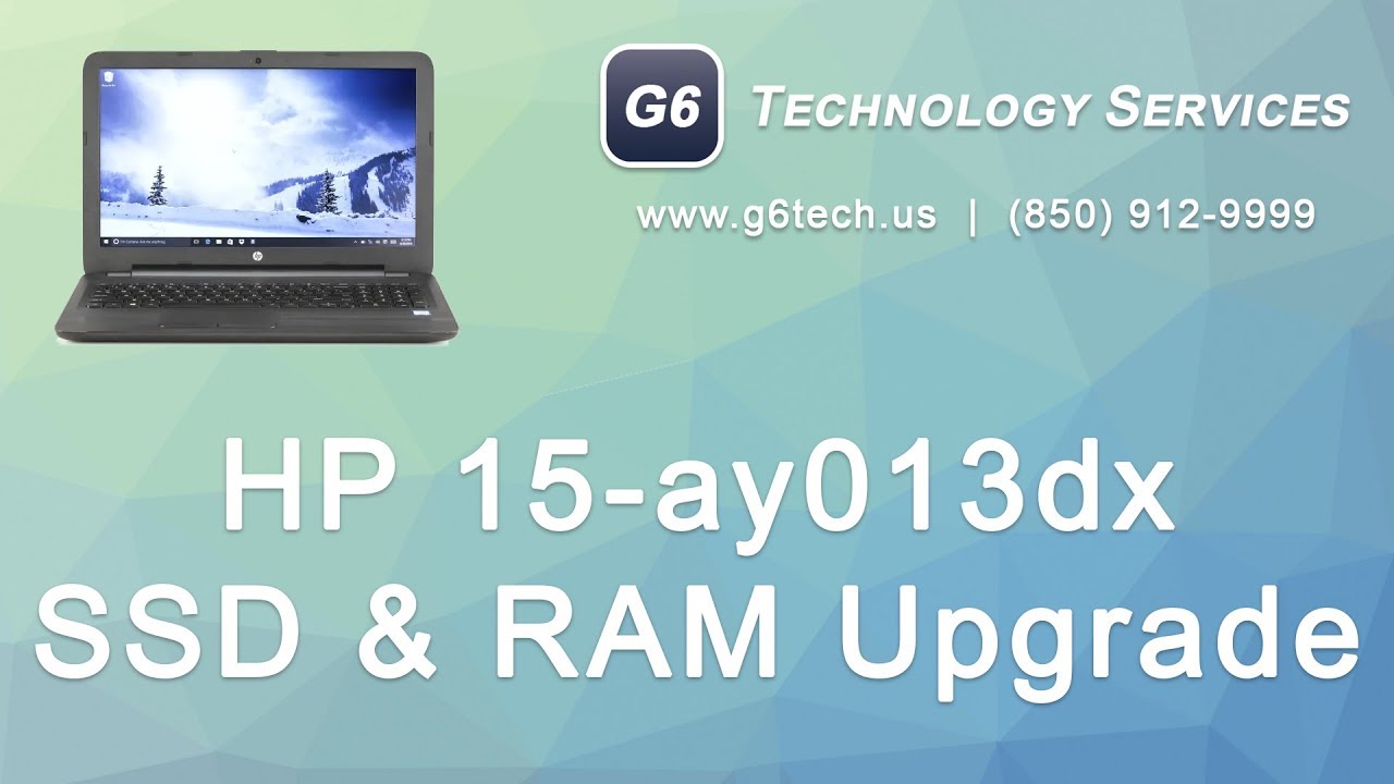 Обновление твердотельного накопителя и оперативной памяти HP 15-ay013dx с переносом данных