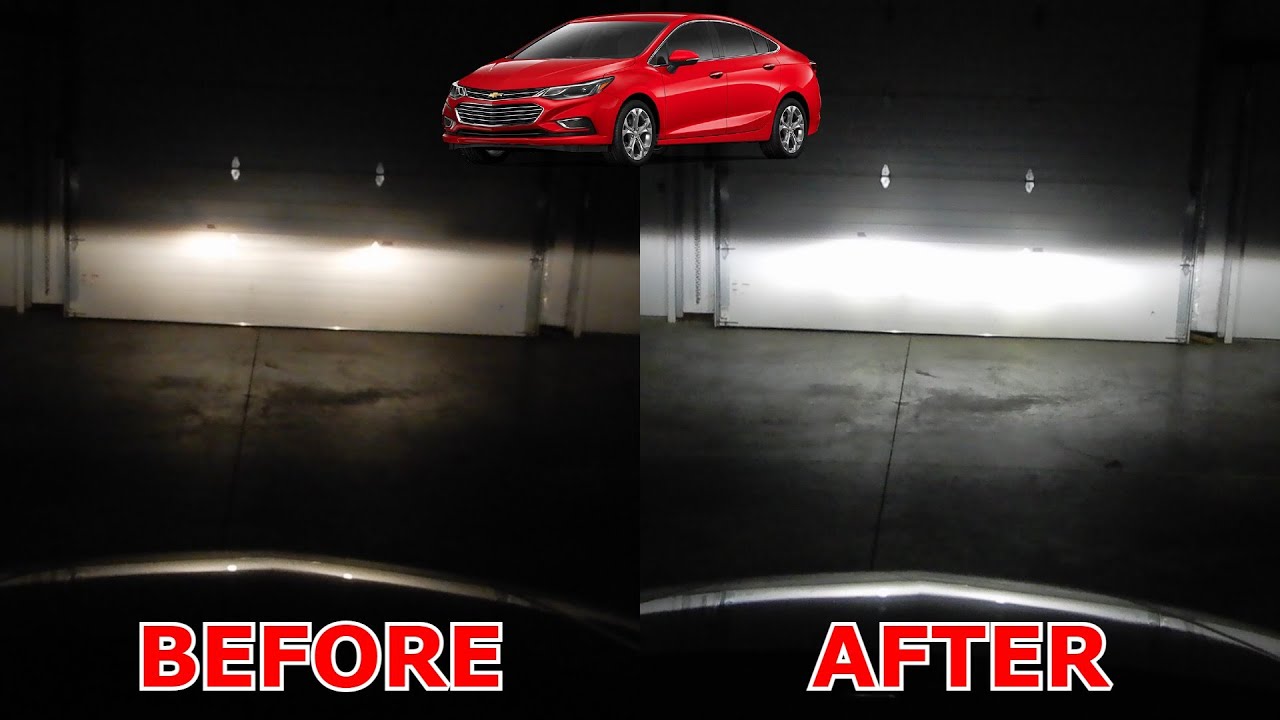 Установка светодиодных ламп в фары моего Chevrolet Cruze 2018 года!