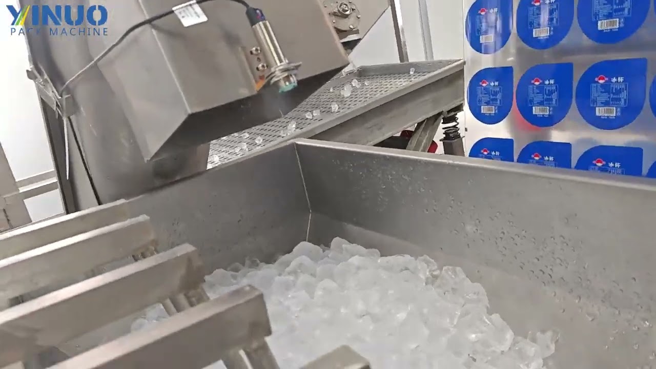Automatic Ice Tube Cup Filling Sealing Machine Ice Cubes Cup Filling Packing Machine