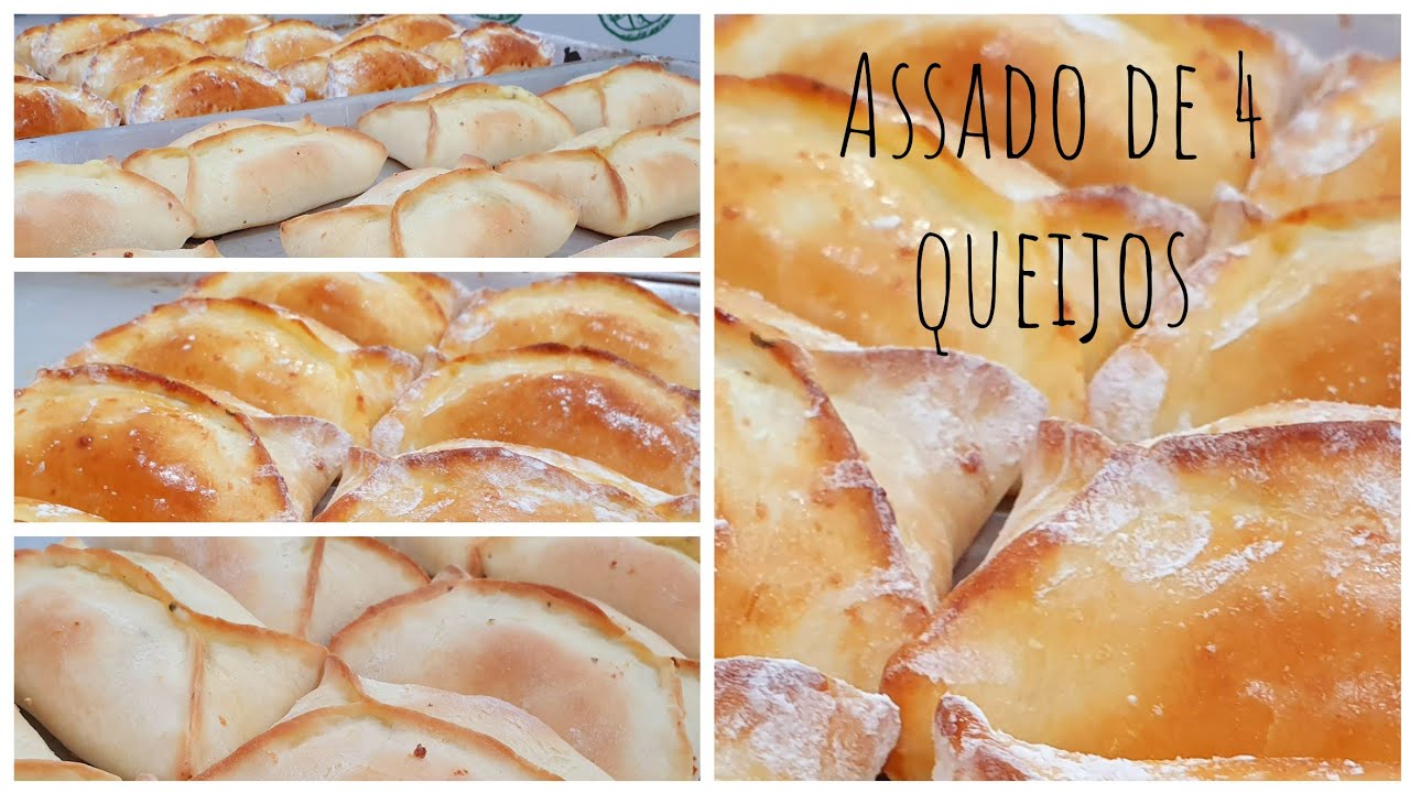 Salgado assado 4 queijos e fazer e vender