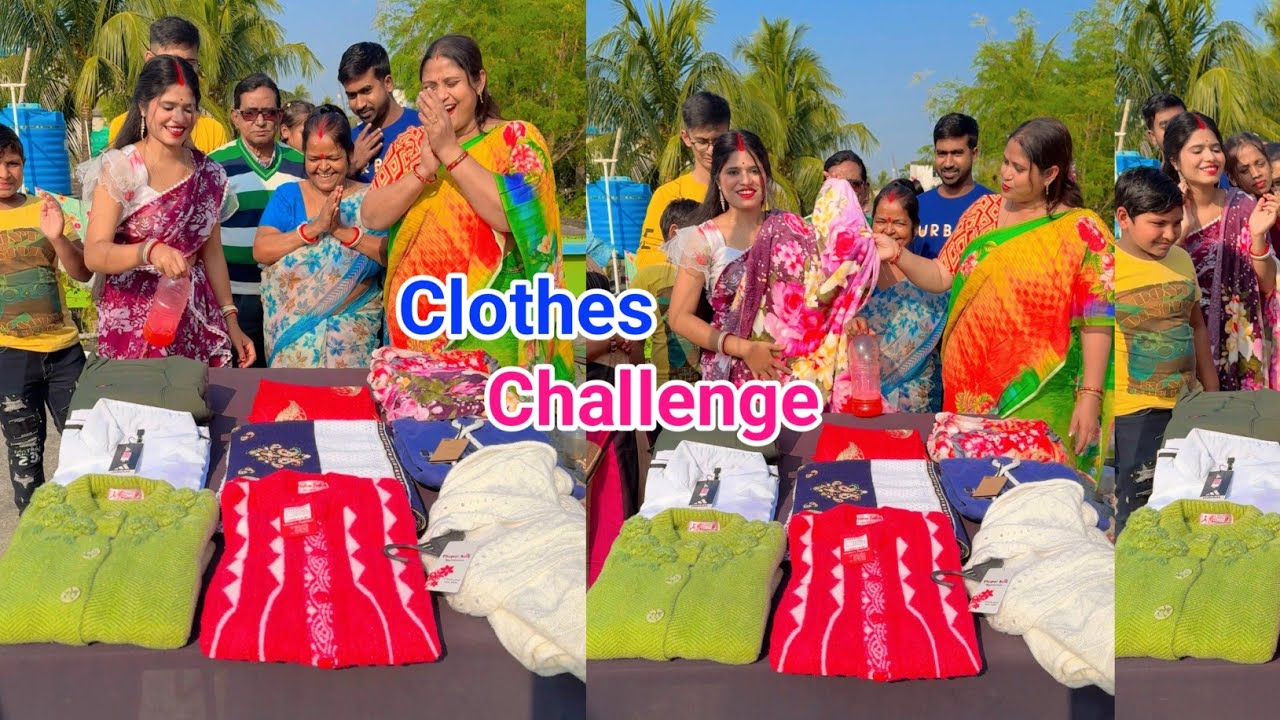 Winter Clothes funny Challenge Video