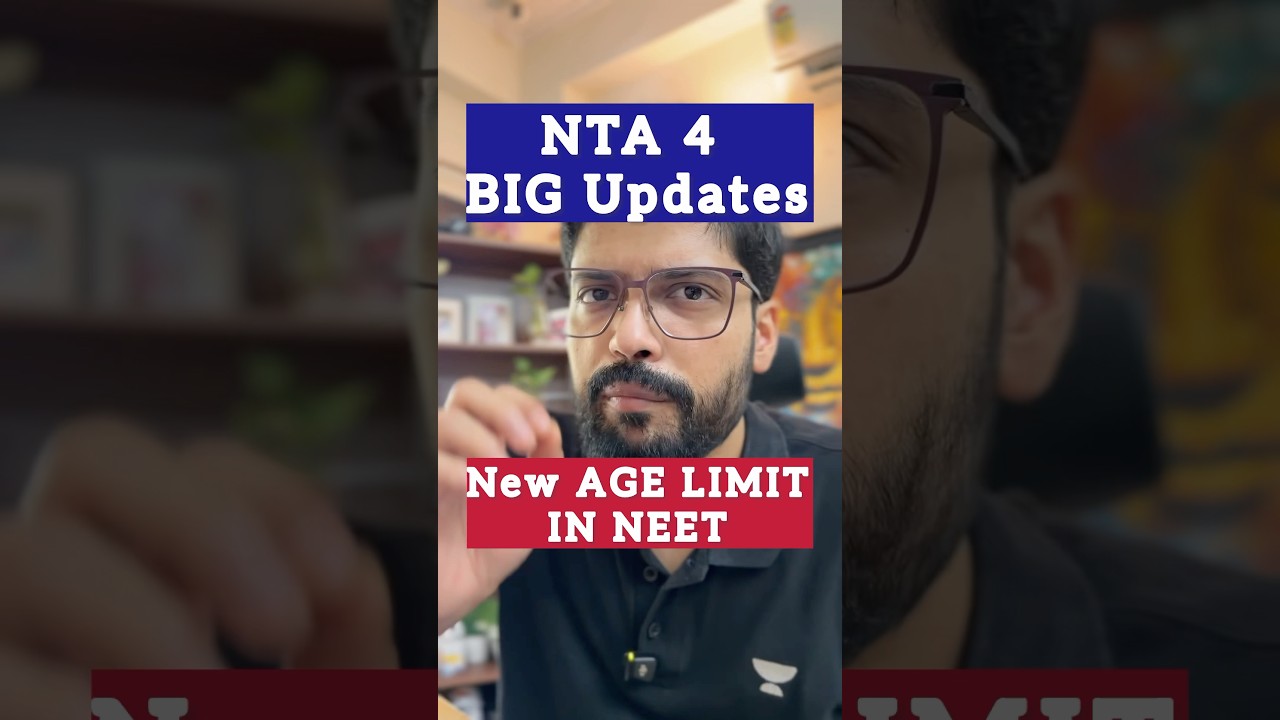 NTA BIG Updates | Age Limit & NEET Mains & Advanced #neet #nta