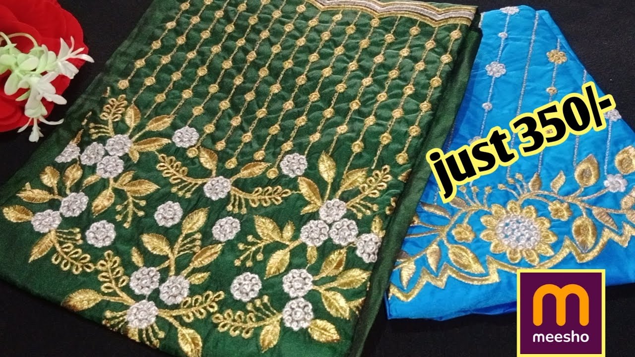 Latest meesho work blouses just 350/-😱simple&super quality blouse pieces/Meesho embroidery Blouses 