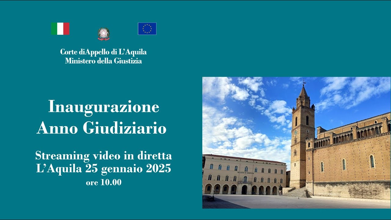 Inaugurazione Anno Giudiziario - L'Aquila 25 gennaio 2025