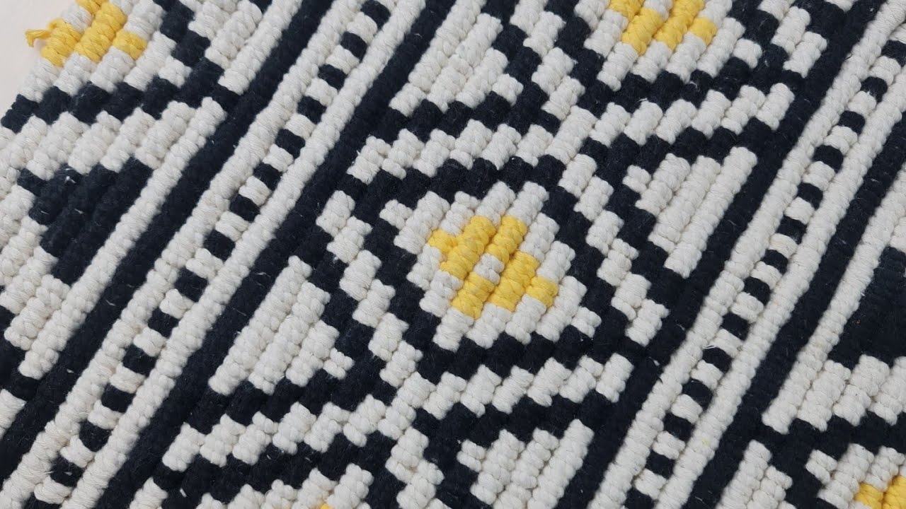 Macrame Pixel wall hanging DIY |معلقة حائط مكرمية البيكسل