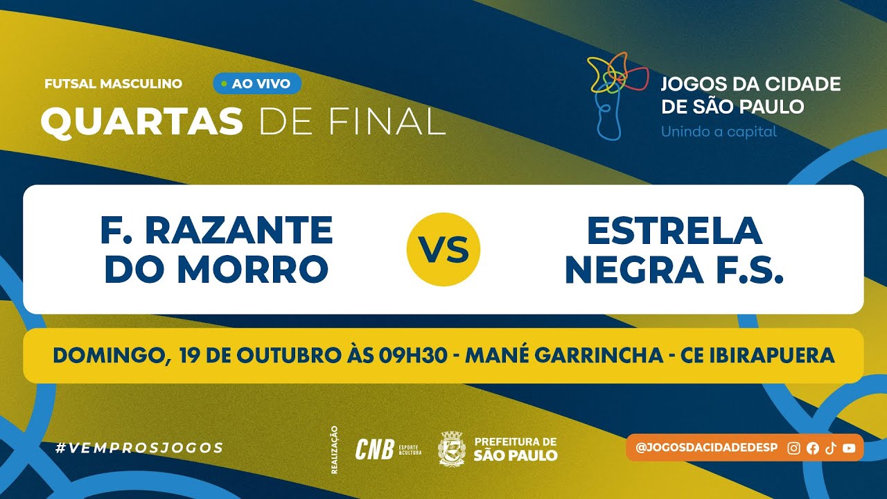 AO VIVO | Família Razante do Morro x Estrela Negra FS | Quartas de Final – Festival de Futsal | 2025