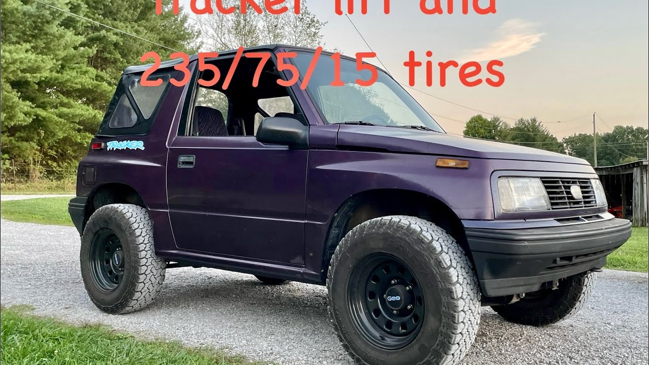 1989-1998 geo tracker 2inch aluminum lift nightmare install.