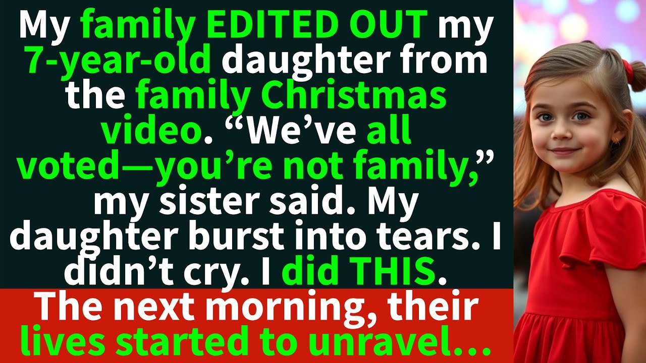 My family EDITED OUT my 7-year-old out of the Christmas video. “We’ve all voted - you’re not family”