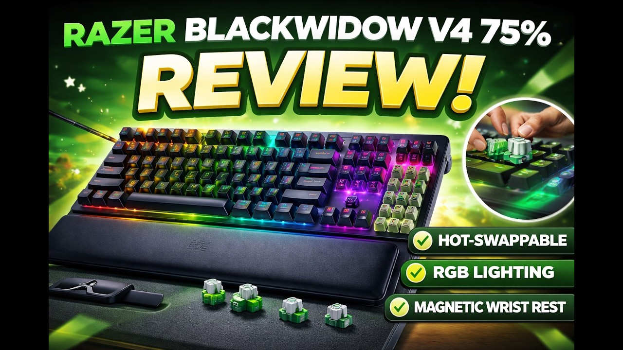 Amazon Reviews: Razer BlackWidow V4 75% Phantom Green Edition