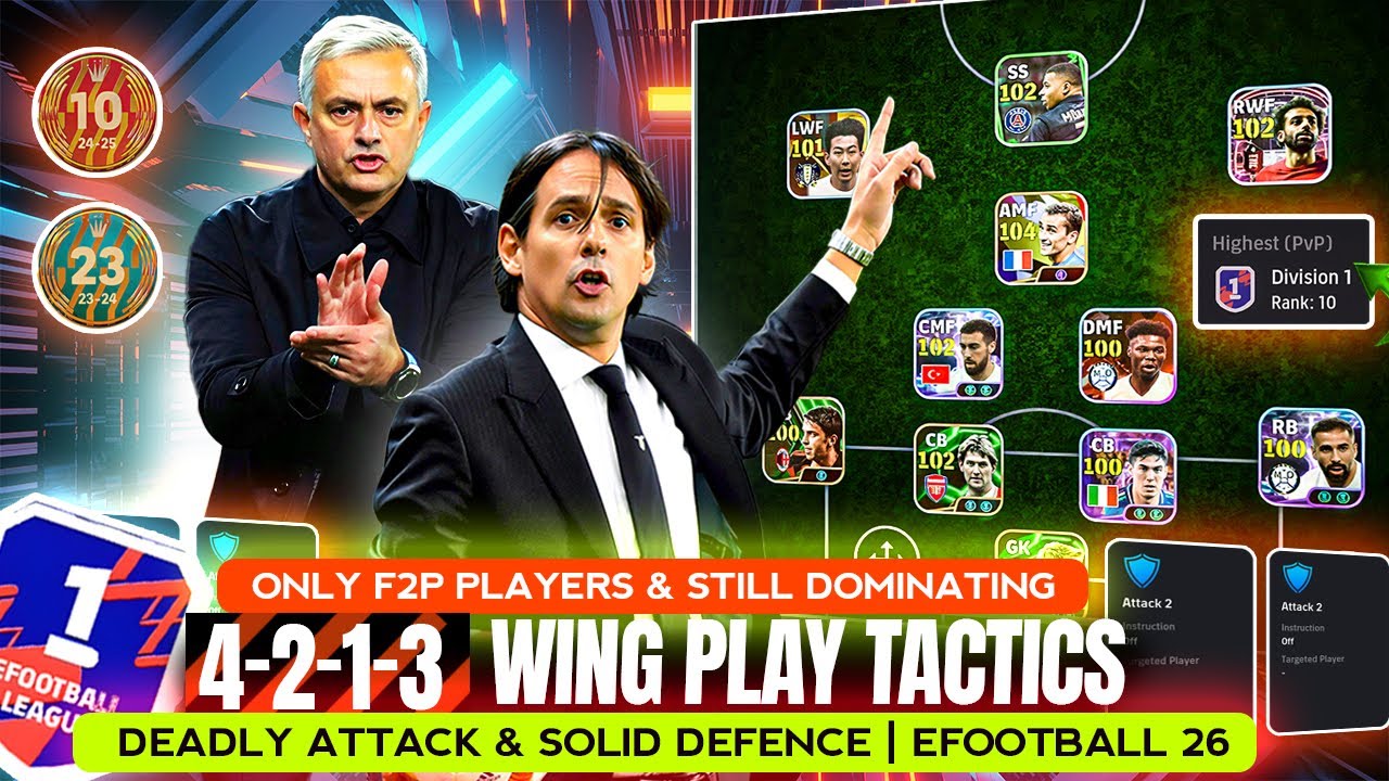 ONLY F2P Players 😳🔥 | 4-2-1-3 Wing Play Tactics That Work With ALL Playstyles | eFootball 2026
