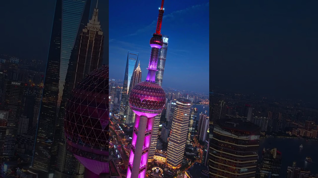 Shanghai Tower shines bright like a diamond in the Sky !!