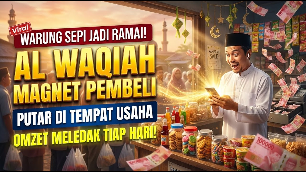 DAHSYAT! Murottal Malam Al Waqiah Pembuka Pintu Rezeki Bulan Suci