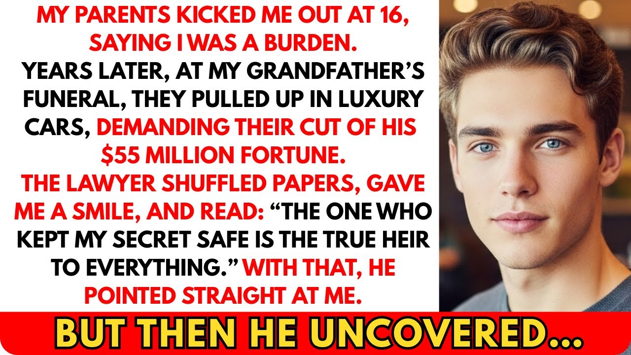 They Kicked Me Out at 16, Called Me a Burden—Then I Became Sole Heir to Grandpa’s $55M Fortune