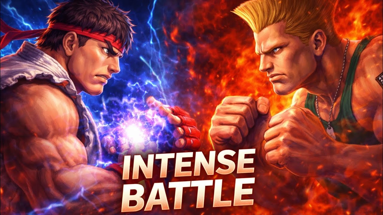 INTENSE BATTLE ⚔️ Ryu vs Guile | Street Fighter IV Epic Showdown