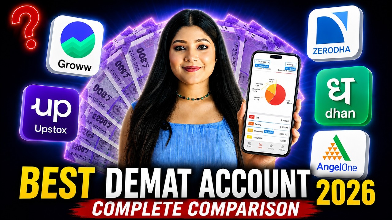 Best Demat Account in India 2026: Groww vs Upstox vs Zerodha vs Dhan vs Angelone
