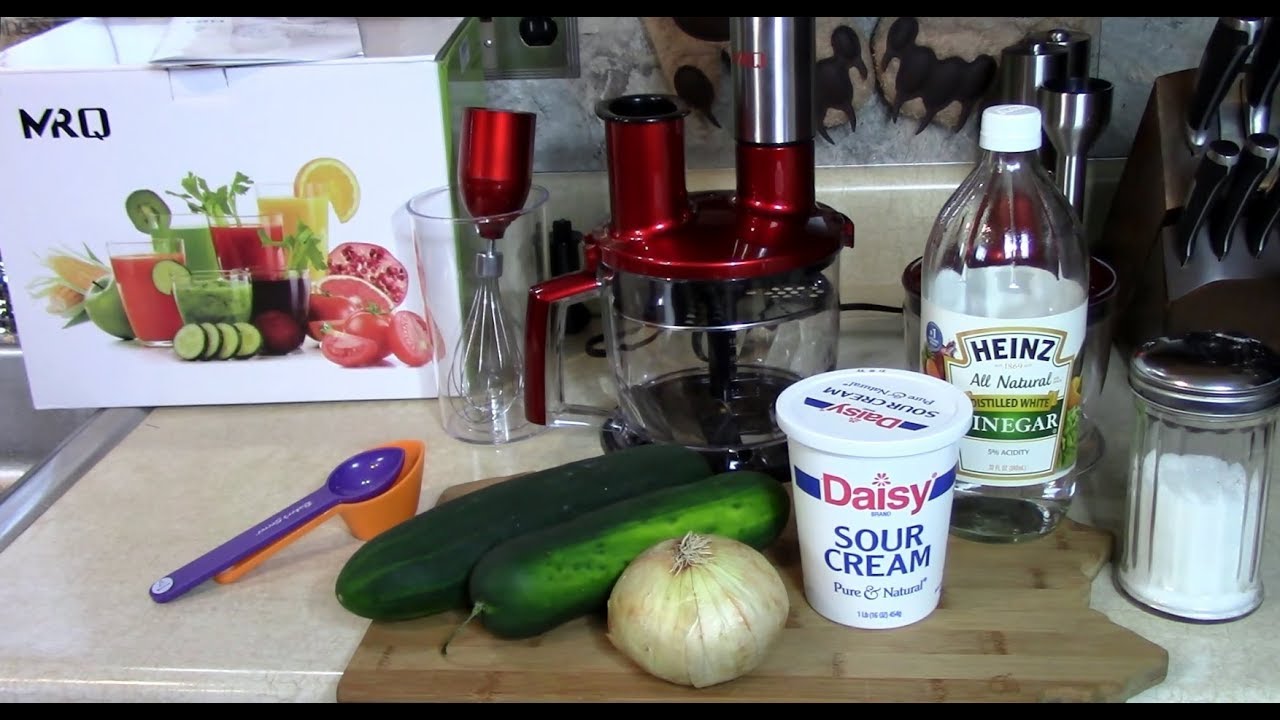 Making Cucumber Salad with the New MRQ Food Processor