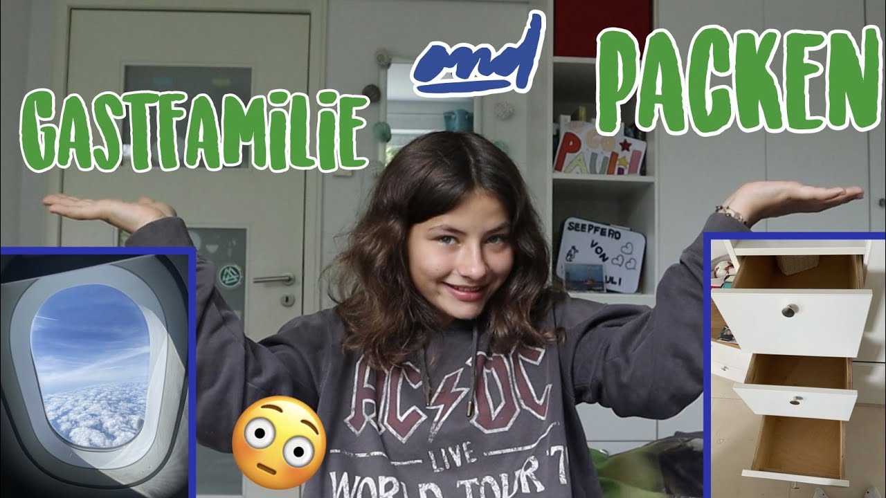 Koffer packen für mein Auslandsjahr!! Meine Hostfamily!!😵 Packen für ein ganzes Jahr!! Seepferd