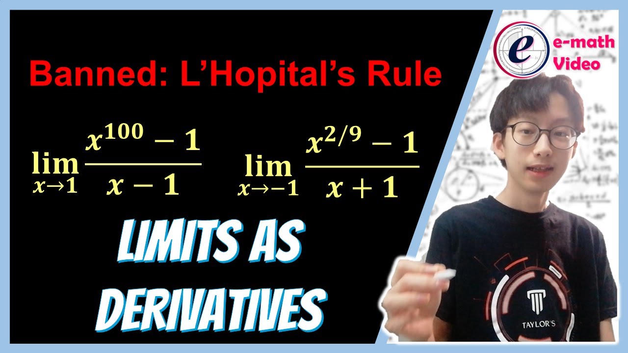 Can you do this limit WITHOUT L'Hopital's Rule? [Limits as Derivatives]