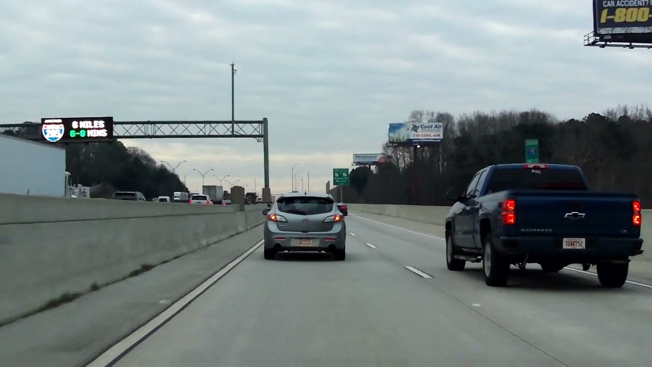 Northwest Expressway (Interstate 75 Exits 277 to 258) southbound (Express Lanes)