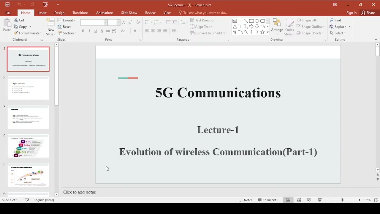 5G_Lecture 01 : Basics of 2G & 3G
