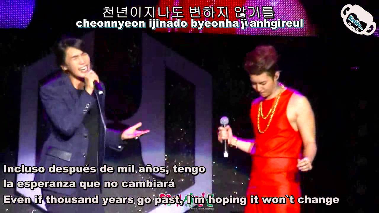 Kim Hyun Jun Feat Park Jung Min -  Even is thousand years pass (Sub Esp+ Eng + Hangul + Romani)