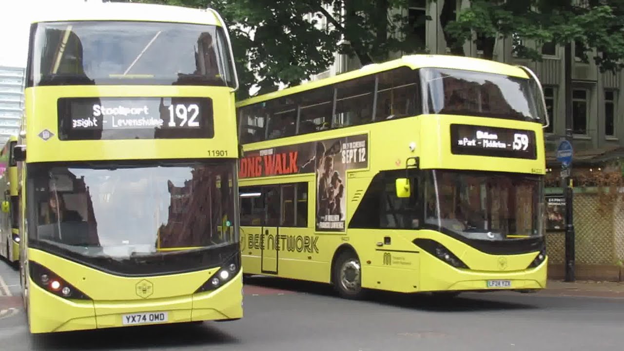 Buses Trains & Metrolink filmed around Manchester City Centre | 2025