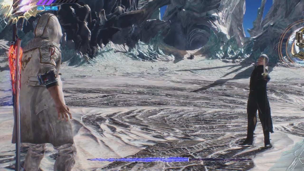 Nero vs Vergil DMD No Damage | showing daddy what my motorcycle sword can do 