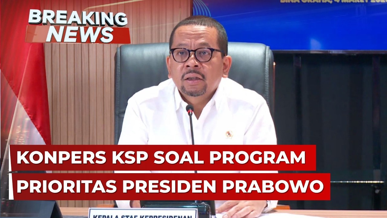 BREAKING NEWS - Konpers KSP M Qodari Soal Program Prioritas Presiden Prabowo & Isu Terkini