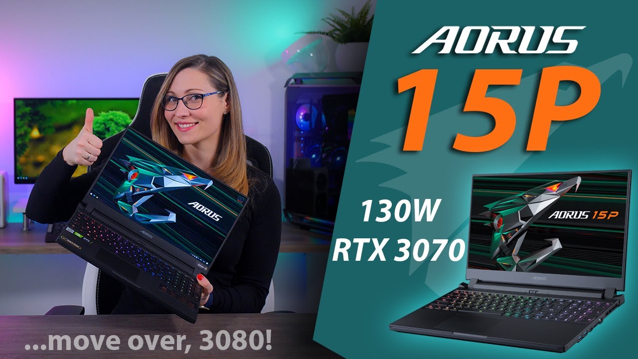 Excellent Laptop for Gaming - Gigabyte Aorus 15P Review (130W RTX 3070, i7-10870H, 32GB, 240Hz IPS)