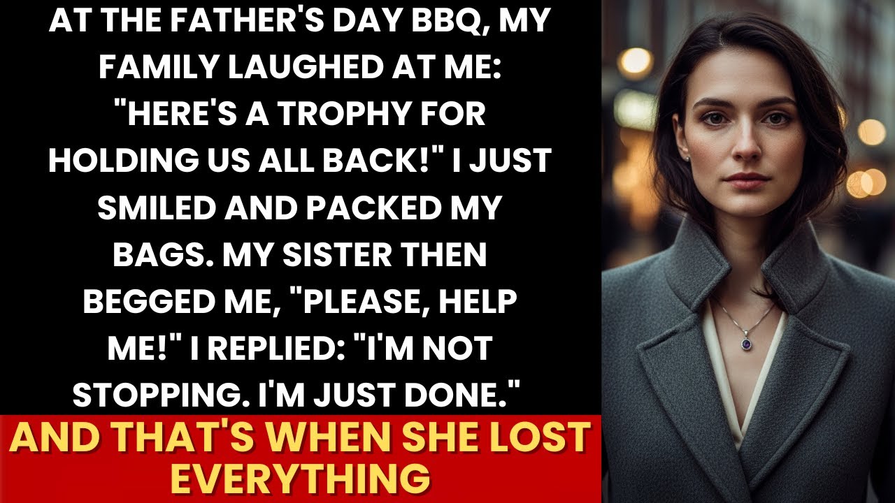 At BBQ They Gave Me A Trophy For “Holding Them Back”—I Left ; My Sister Begged Me To Stop And Lost..