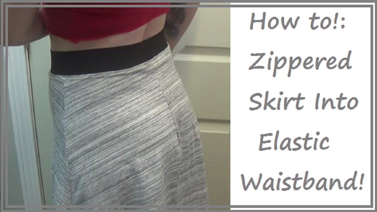 TUTORIAL! | Zippered Skirt to Elastic Waistband! | Sewing Nerd!
