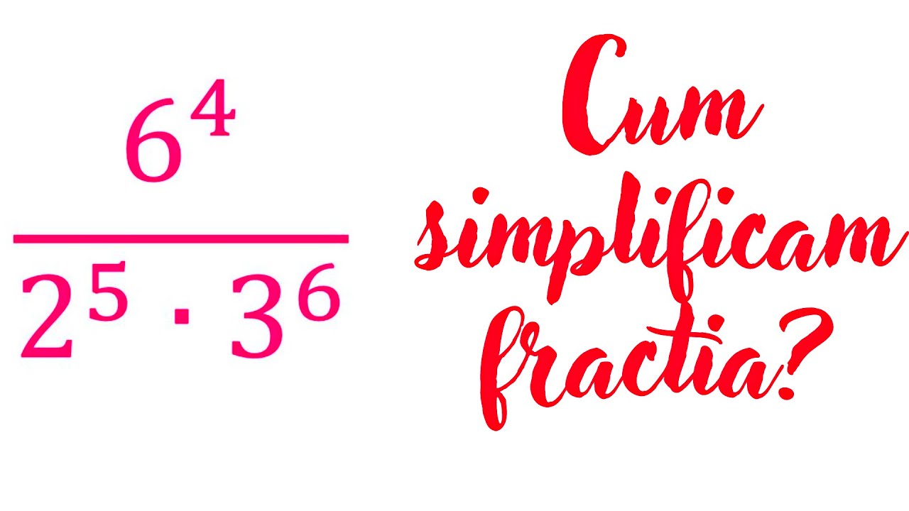 Simplificarea fractiilor cu puteri | Clasa 5 a #fractii #puteri