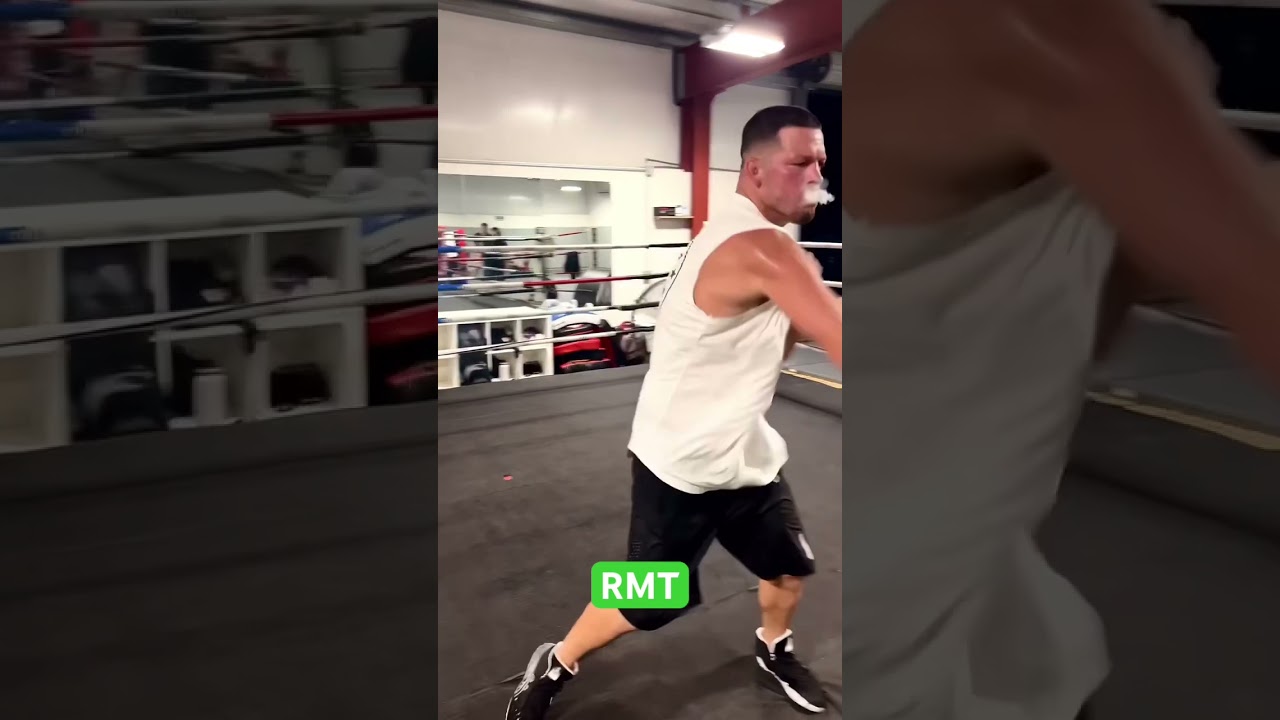 Nate DIAZ LITERALLY SMOKING WHILE TRAINING FOR JAKE PAUL AUGUST 5th #natediaz #jakepaul #mmanews