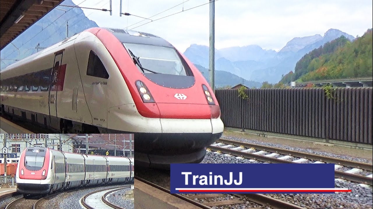 SBB ICN RABDe 500 | Bahnhof Schwyz - Gotthardbahn Switzerland | Swiss Intercity Trains