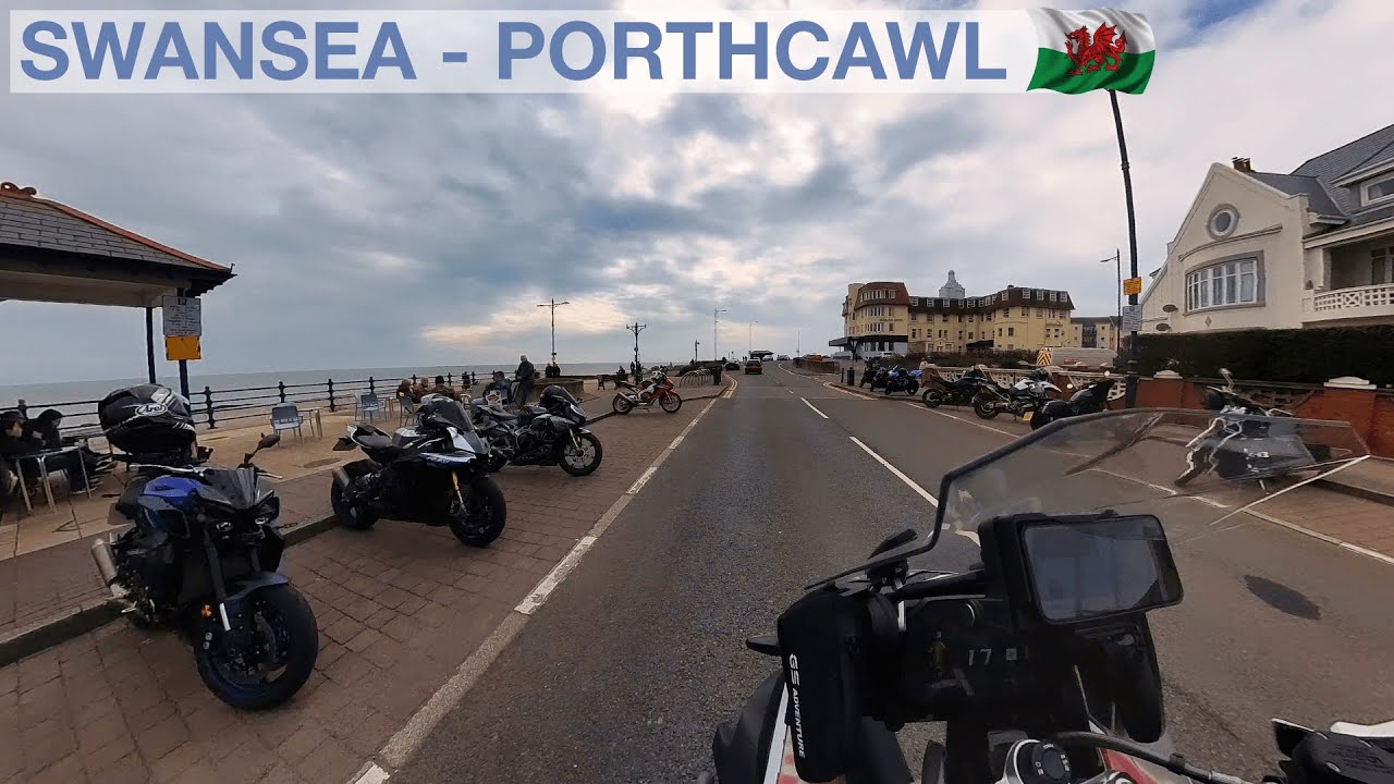 Exploring Swansea and Porthcawl Sea Front POV #8 | BMW R1250GS Adventure | 4K