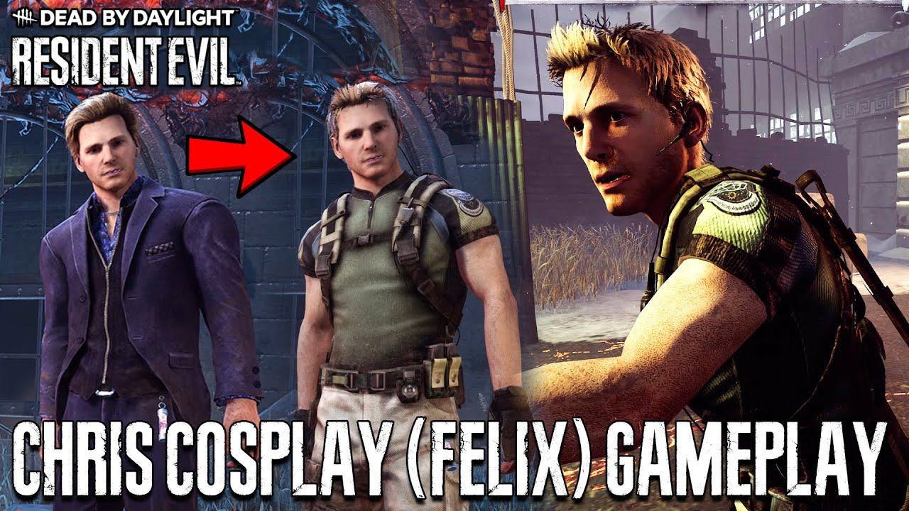 DEAD BY DAYLIGHT - Chris BSAA Cosplay (Felix Richter) Gameplay | Resident Evil Project W Chapter
