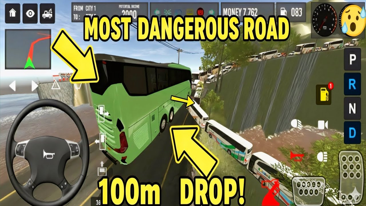 IDBS Bus High Traffic 🚦 Zam 😈Offeroad Bus 🚌 Simulator Game Realistic Driving 