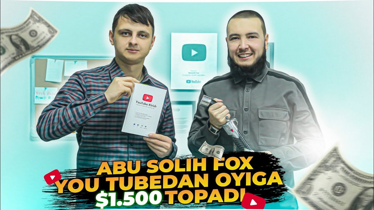 Abu Solih Fox Youtubedan 1500 DolllarTopishi Haqida! Oshpaz Bo'lgani!