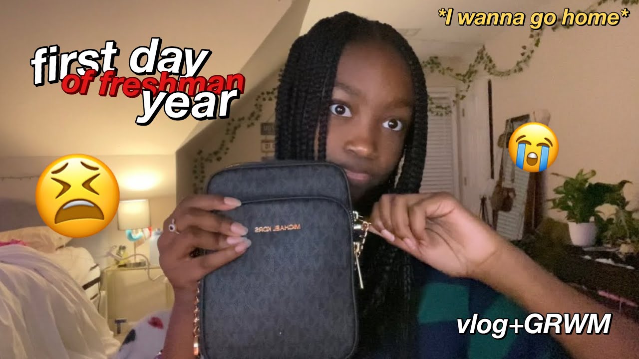 first day of FRESHMAN YEAR vlog+GRWM (New school, new friends, crowded halls) | Kendall Jones