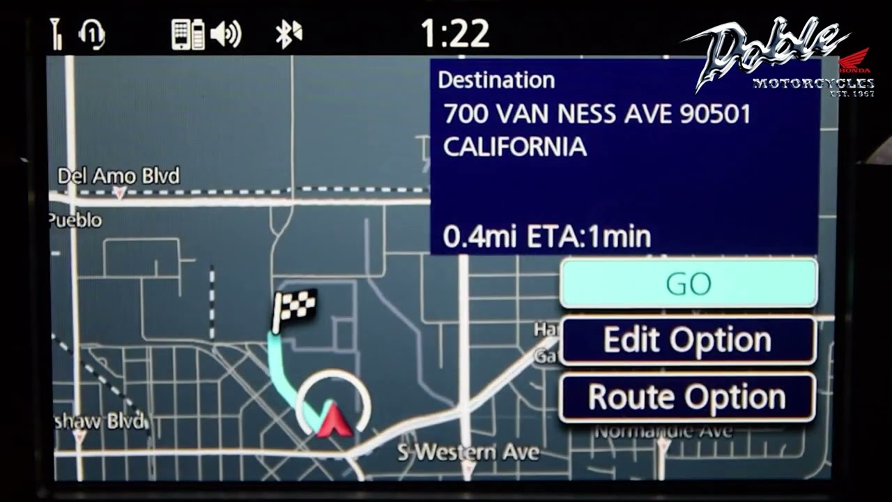 How to use the satellite navigation GPS  on your Honda Gold Wing