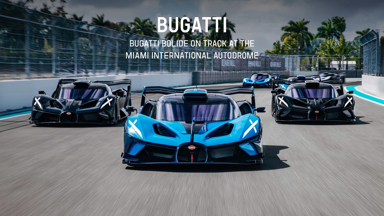 BUGATTI BOLIDE on track at the Miami International Autodrome