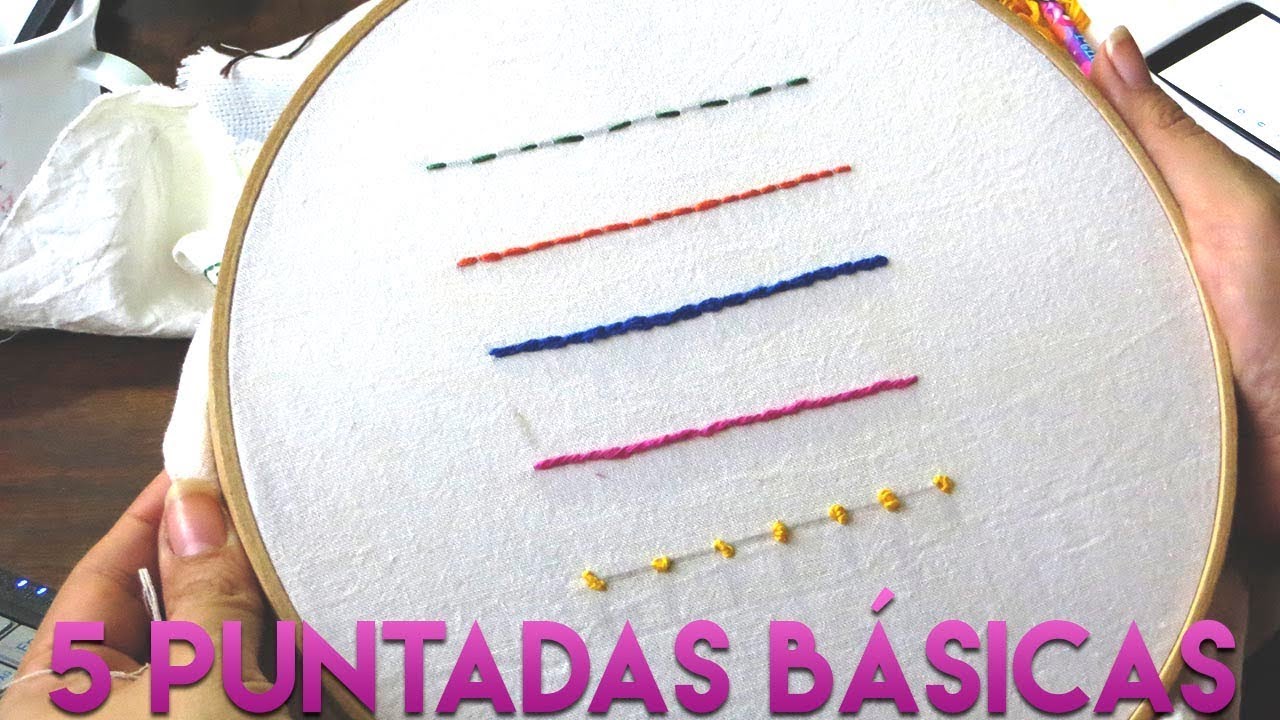 BORDADO A MANO | 5 PUNTADAS BÁSICAS