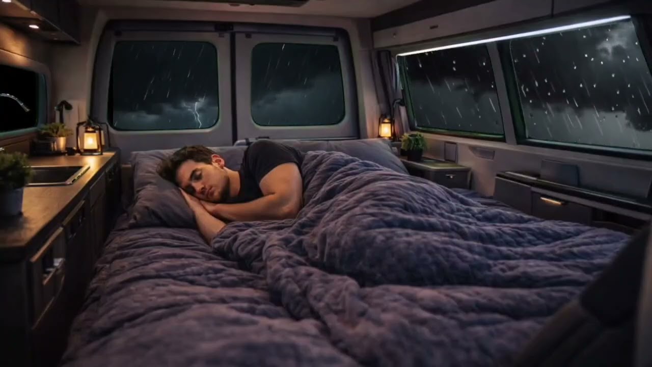 Heavy Rain Inside Car at Night | 4 Hours for Deep Sleep & Insomnia Relief
