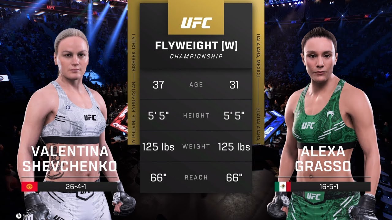 EA Sports UFC 5 Gameplay Valentina Shevchenko vs Alexa Grasso
