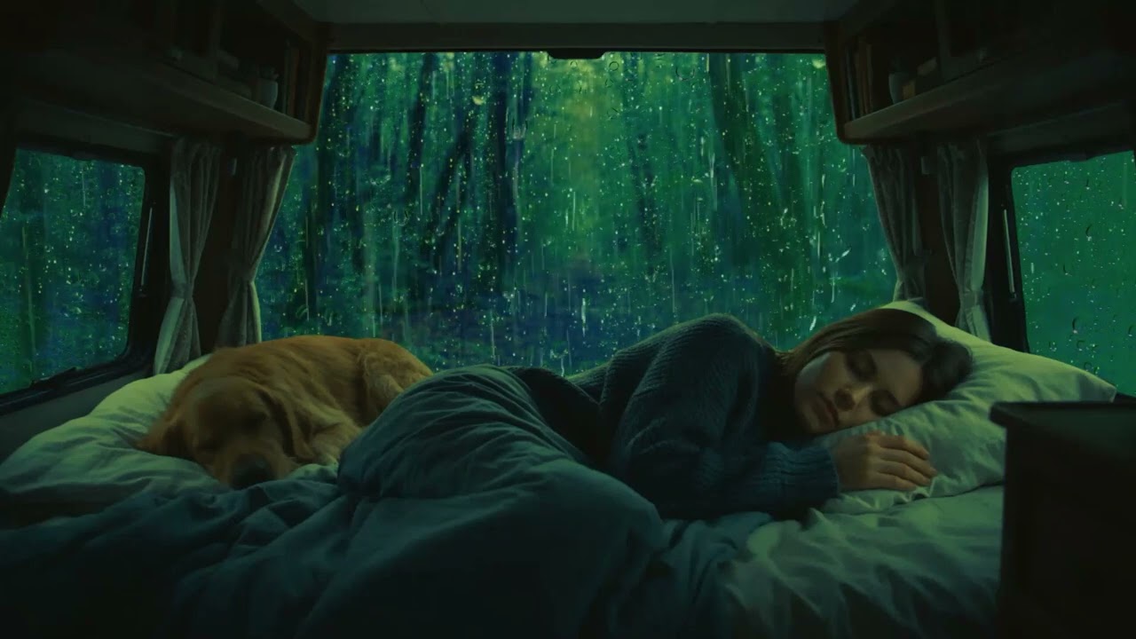 Fall Asleep Faster with Gentle Rain Sounds in a Cozy Car