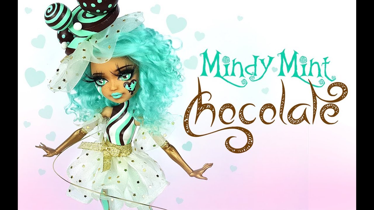 Doll Repaint MINDY MINT CHOCOLATE Christmas Holiday Doll Ever After High Ooak