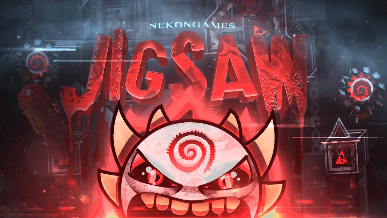 GAME OVER // Jigsaw 100% (Extreme Demon) (NEW HARDEST) by Nekon & more! | Geometry Dash 2.2