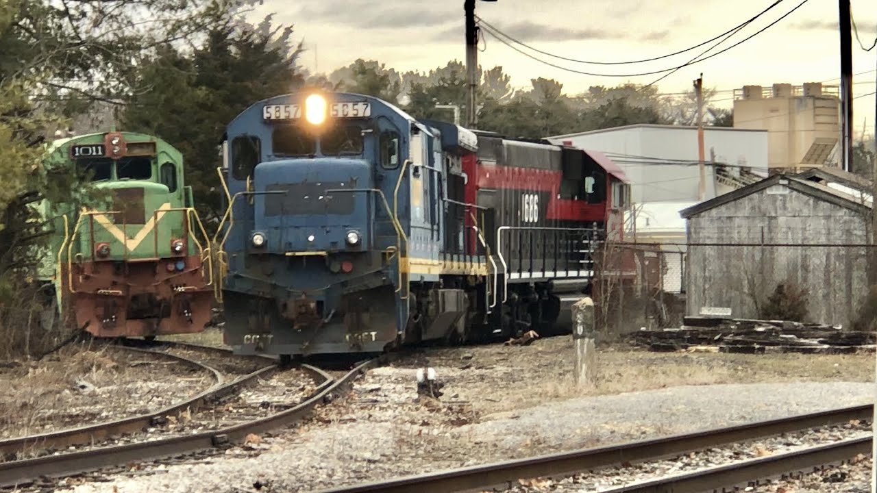 6 Locomotives Railroad Switching In Sardinia Ohio Railroad Wye!  Entire Fleet Except 1, Rare Video 2
